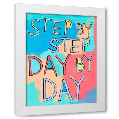 Pep Talk I White Modern Wood Framed Art Print by Warren, Annie