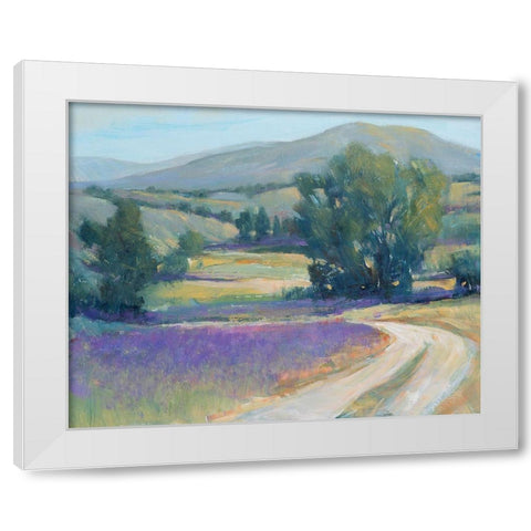 Lavender Meadow I White Modern Wood Framed Art Print by OToole, Tim