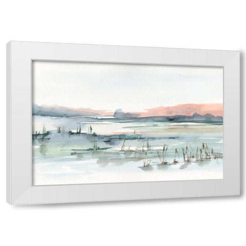 Marsh Cattails II White Modern Wood Framed Art Print by Harper, Ethan