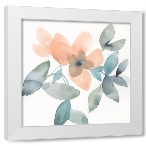 Water and Petals III White Modern Wood Framed Art Print by Goldberger, Jennifer