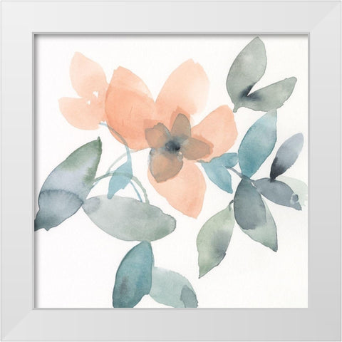 Water and Petals III White Modern Wood Framed Art Print by Goldberger, Jennifer