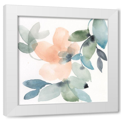 Water and Petals IV White Modern Wood Framed Art Print by Goldberger, Jennifer