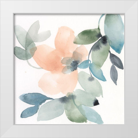 Water and Petals IV White Modern Wood Framed Art Print by Goldberger, Jennifer