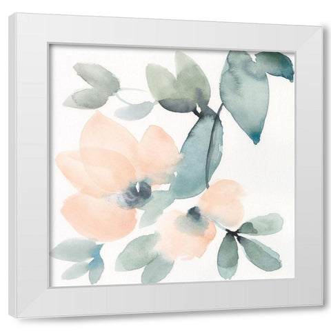 Water and Petals V White Modern Wood Framed Art Print by Goldberger, Jennifer