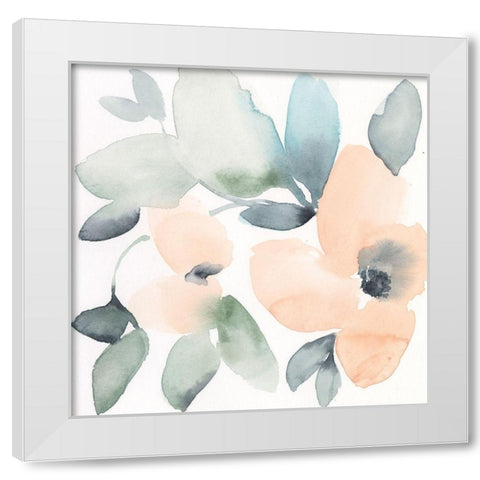 Water and Petals VI White Modern Wood Framed Art Print by Goldberger, Jennifer