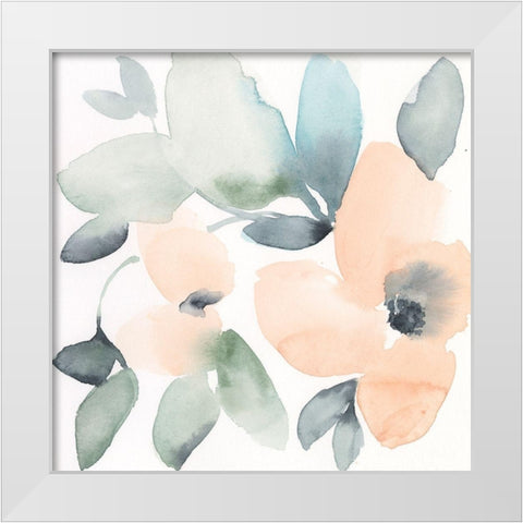 Water and Petals VI White Modern Wood Framed Art Print by Goldberger, Jennifer