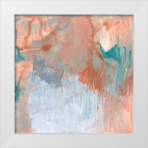 Coral Escape I White Modern Wood Framed Art Print by Goldberger, Jennifer