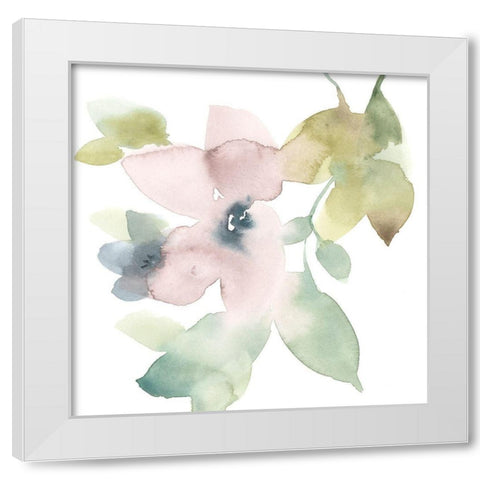 Sweet Petals and Leaves IV White Modern Wood Framed Art Print by Goldberger, Jennifer