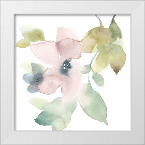 Sweet Petals and Leaves IV White Modern Wood Framed Art Print by Goldberger, Jennifer