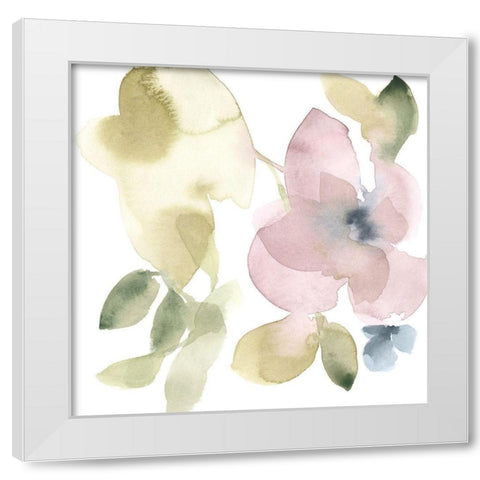 Sweet Petals and Leaves VI White Modern Wood Framed Art Print by Goldberger, Jennifer