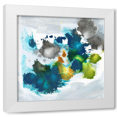 Color Fuse I White Modern Wood Framed Art Print by Fuchs, Jodi
