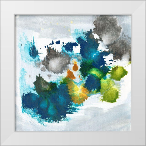 Color Fuse I White Modern Wood Framed Art Print by Fuchs, Jodi