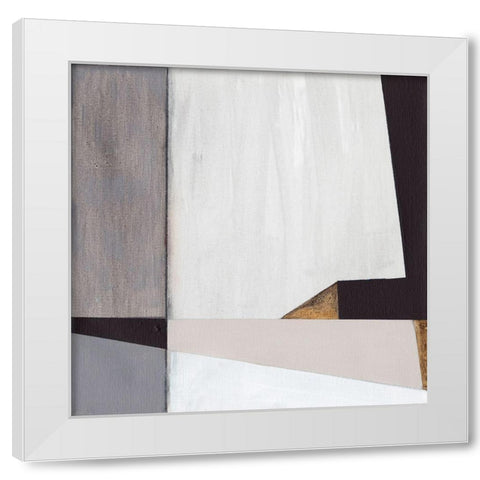 Neutral Geometrics II White Modern Wood Framed Art Print by Fuchs, Jodi