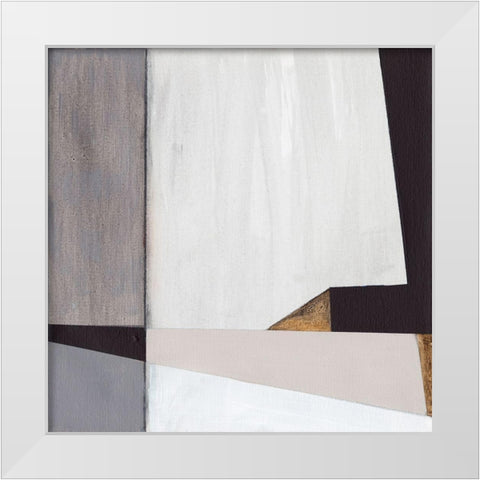 Neutral Geometrics II White Modern Wood Framed Art Print by Fuchs, Jodi