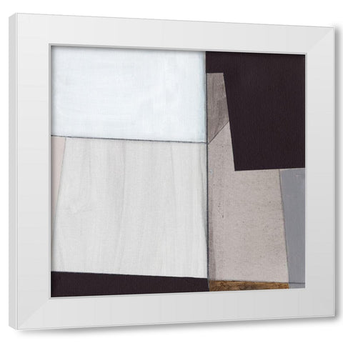 Neutral Geometrics III White Modern Wood Framed Art Print by Fuchs, Jodi