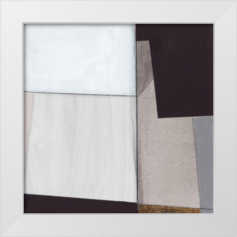 Neutral Geometrics III White Modern Wood Framed Art Print by Fuchs, Jodi