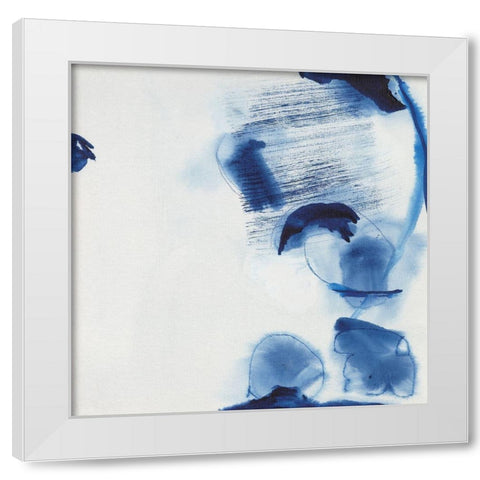 Minimalist Blue And White II White Modern Wood Framed Art Print by Fuchs, Jodi