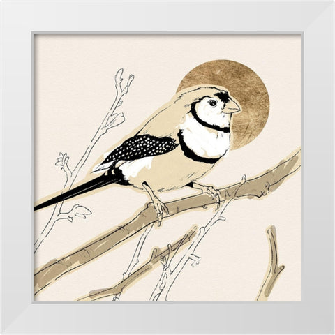Spring Passerine I White Modern Wood Framed Art Print by Green, Jacob