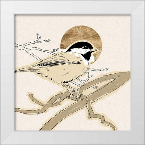 Spring Passerine III White Modern Wood Framed Art Print by Green, Jacob