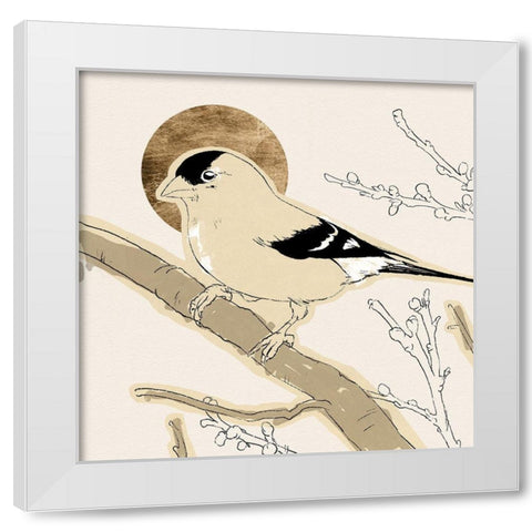 Spring Passerine IV White Modern Wood Framed Art Print by Green, Jacob