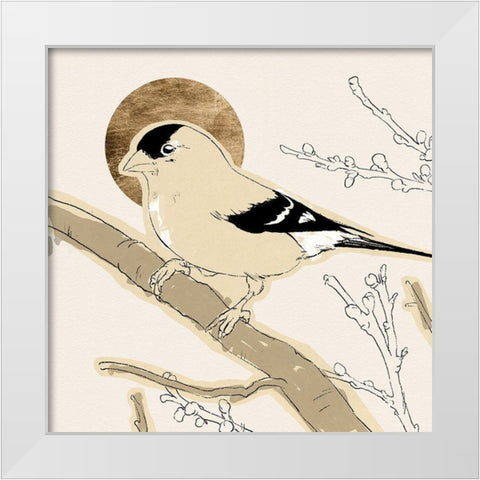 Spring Passerine IV White Modern Wood Framed Art Print by Green, Jacob