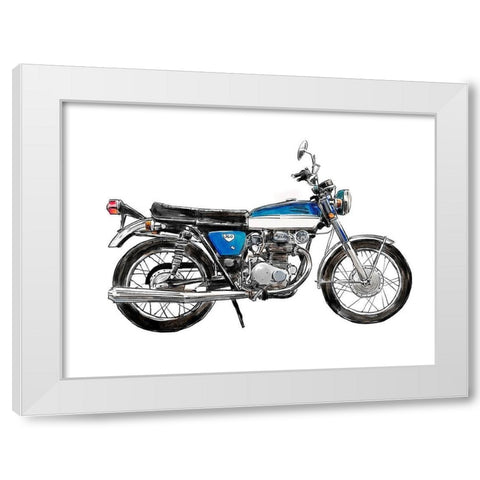 Two Wheels I White Modern Wood Framed Art Print by Warren, Annie