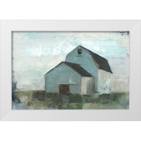 Barn at Sunset I White Modern Wood Framed Art Print by Harper, Ethan
