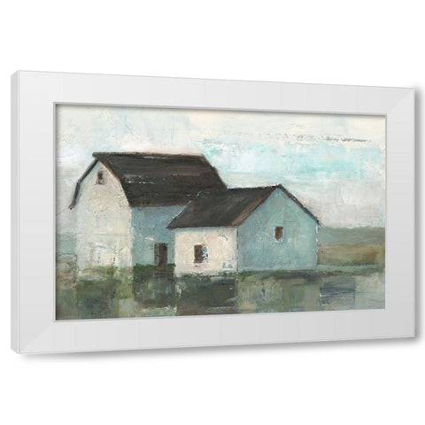 Barn at Sunset II White Modern Wood Framed Art Print by Harper, Ethan