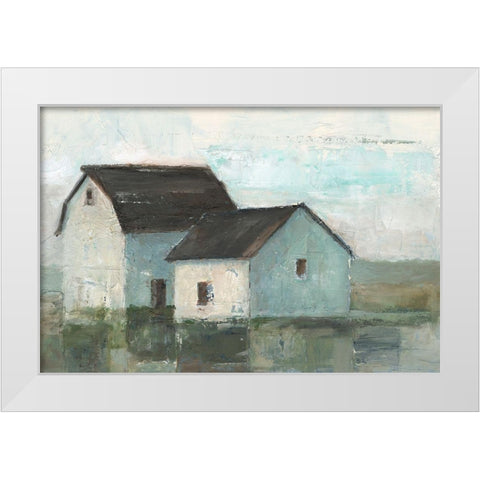 Barn at Sunset II White Modern Wood Framed Art Print by Harper, Ethan
