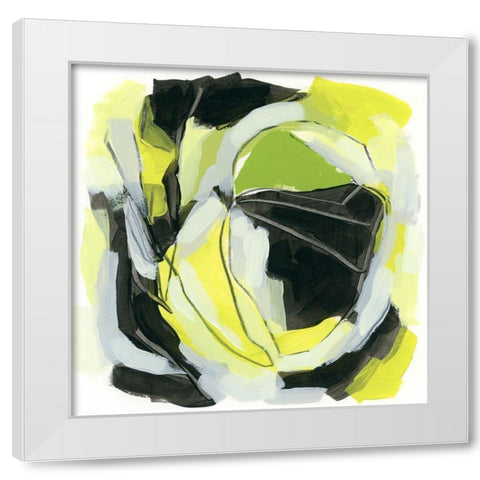 Citron Jungle III White Modern Wood Framed Art Print by Vess, June Erica