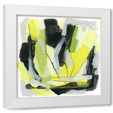 Citron Jungle IV White Modern Wood Framed Art Print by Vess, June Erica