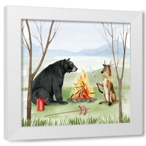 Camp Crashers I White Modern Wood Framed Art Print by Popp, Grace