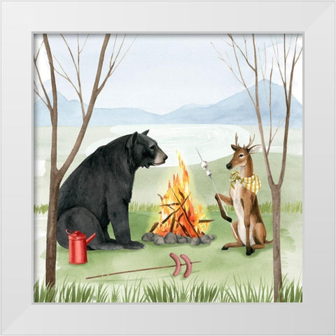 Camp Crashers I White Modern Wood Framed Art Print by Popp, Grace