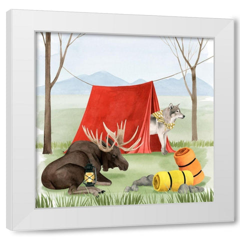 Camp Crashers II White Modern Wood Framed Art Print by Popp, Grace