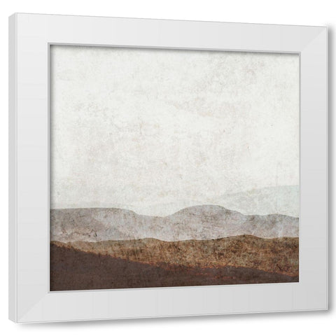 Burnished Mountains I White Modern Wood Framed Art Print by Barnes, Victoria