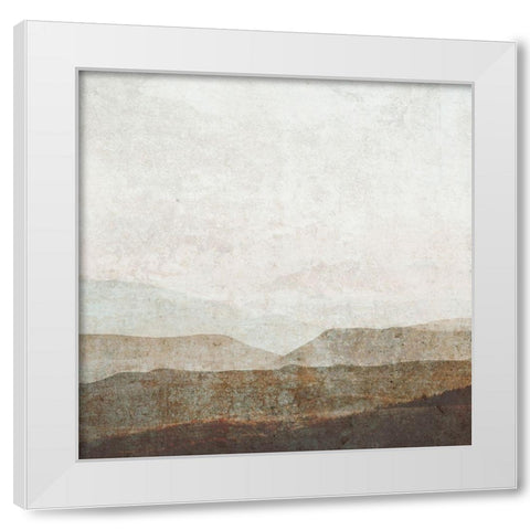 Burnished Mountains II White Modern Wood Framed Art Print by Barnes, Victoria