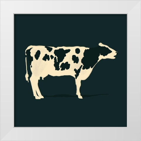 Refined Holstein I White Modern Wood Framed Art Print by Green, Jacob