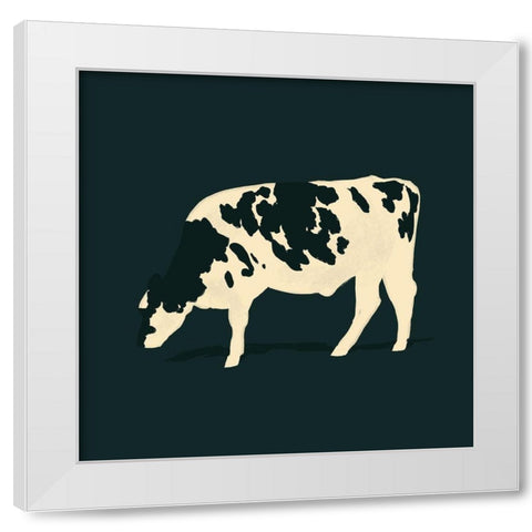 Refined Holstein VI White Modern Wood Framed Art Print by Green, Jacob