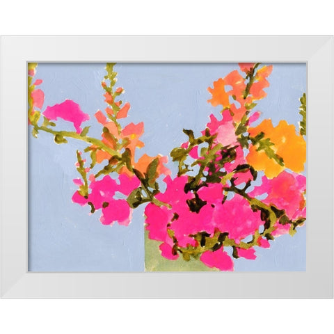 Saturated Spring Blooms II White Modern Wood Framed Art Print by Barnes, Victoria