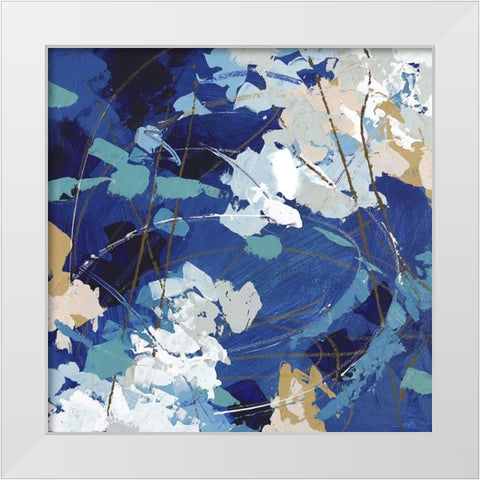 Ripples in Still Water I White Modern Wood Framed Art Print by Riger, Sue