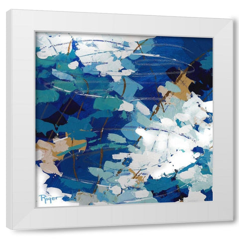 Ripples in Still Water II White Modern Wood Framed Art Print by Riger, Sue