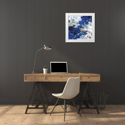 Ripples in Still Water III White Modern Wood Framed Art Print by Riger, Sue
