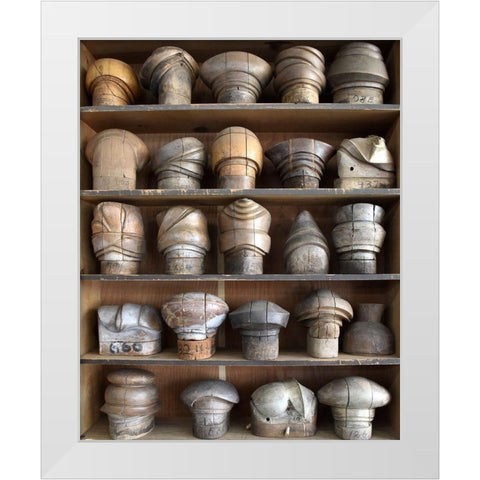 Ignatiuss Hat Blocks II White Modern Wood Framed Art Print by Chandler, Sharon