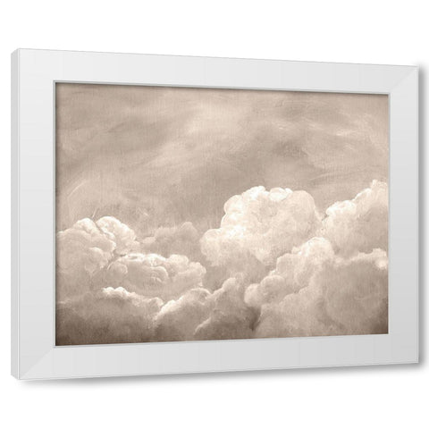 Painted Clouds I White Modern Wood Framed Art Print by Chandler, Sharon