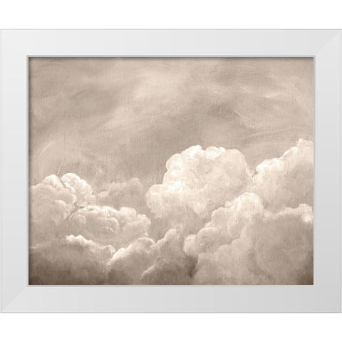 Painted Clouds I White Modern Wood Framed Art Print by Chandler, Sharon