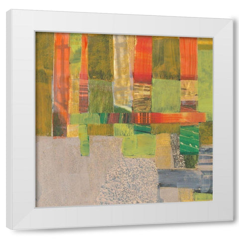 Woven Flags I White Modern Wood Framed Art Print by Fagalde, Jarman