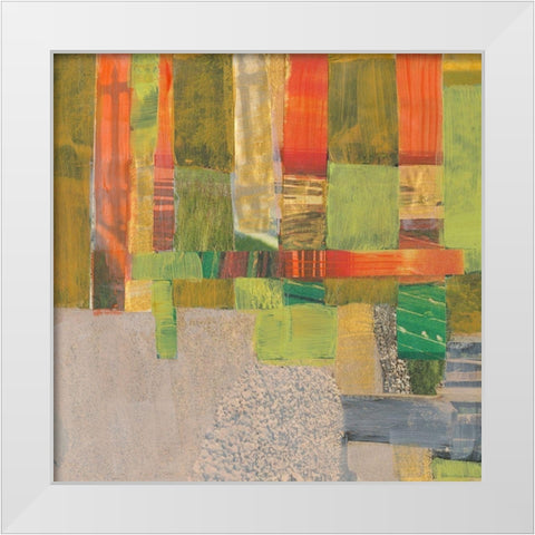 Woven Flags I White Modern Wood Framed Art Print by Fagalde, Jarman