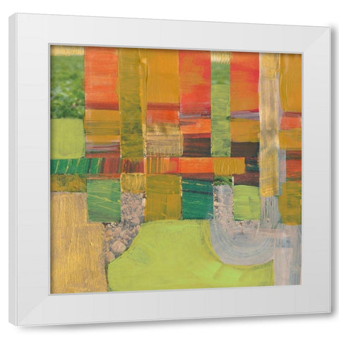 Woven Flags II White Modern Wood Framed Art Print by Fagalde, Jarman
