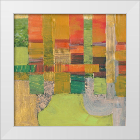 Woven Flags II White Modern Wood Framed Art Print by Fagalde, Jarman