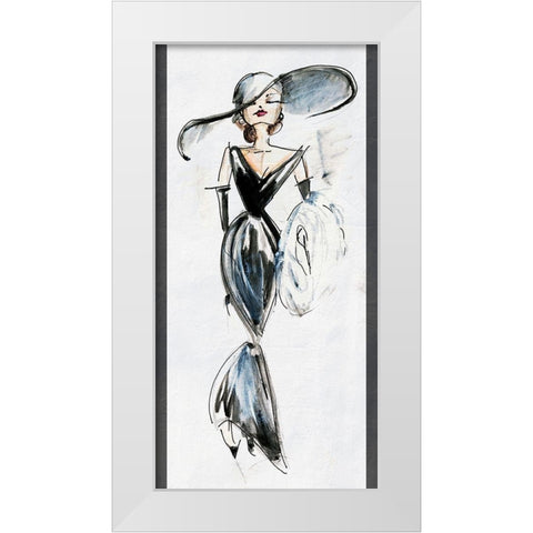 Fashion Une White Modern Wood Framed Art Print by Fagalde, Jarman